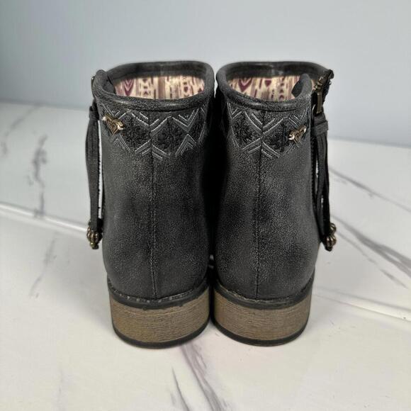ROXY Sita Gray Zip Up Ankle Boot 6 - Picture 5 of 7